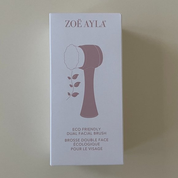 Zoe Ayla Eco Friendly Dual Facial Brush Dual-Action Facial Cleansing Brush New - Picture 3 of 4